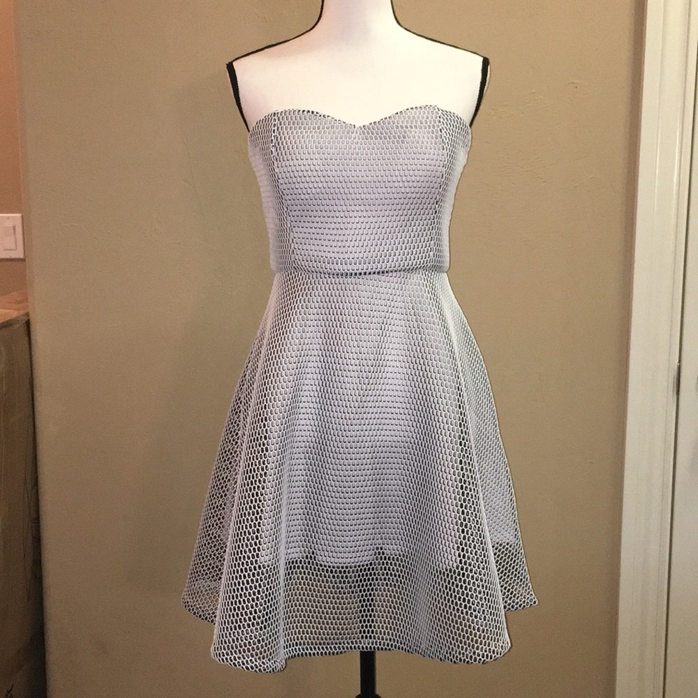 Honeycomb Strapless Dress